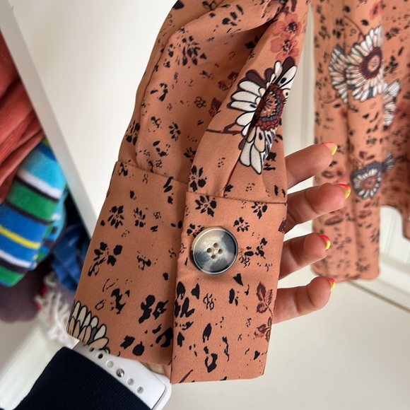 Addition Elle Faux Wrap Floral Tunic Blouse NWT - Picture 6 of 9